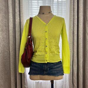 Women's Yellow Cardigan